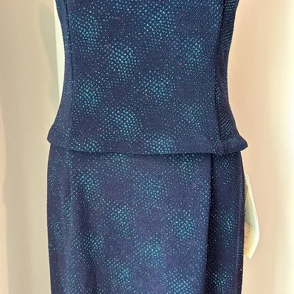 Y2K Scott McClintock halter neck sparkly evening gown Vintage 10P (modern 4-6) - Picture 3 of 16